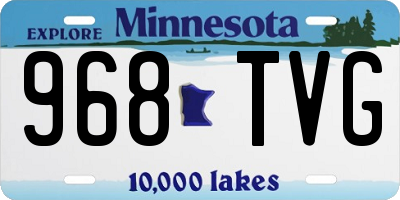 MN license plate 968TVG