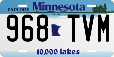 MN license plate 968TVM