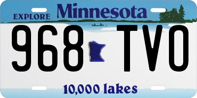 MN license plate 968TVO