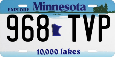 MN license plate 968TVP