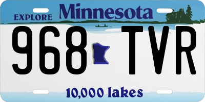 MN license plate 968TVR