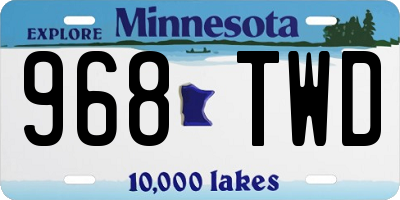 MN license plate 968TWD