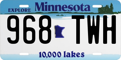MN license plate 968TWH