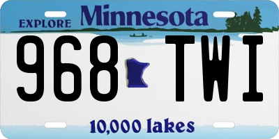 MN license plate 968TWI