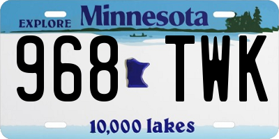 MN license plate 968TWK