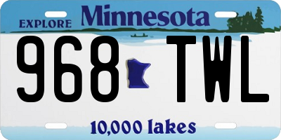 MN license plate 968TWL