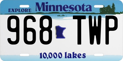 MN license plate 968TWP