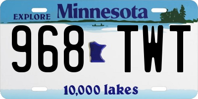MN license plate 968TWT
