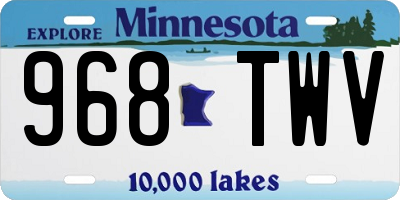 MN license plate 968TWV