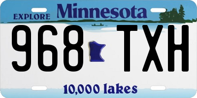 MN license plate 968TXH