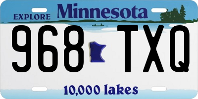 MN license plate 968TXQ