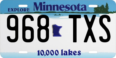 MN license plate 968TXS