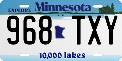 MN license plate 968TXY