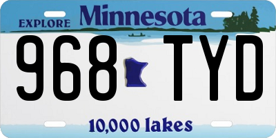 MN license plate 968TYD