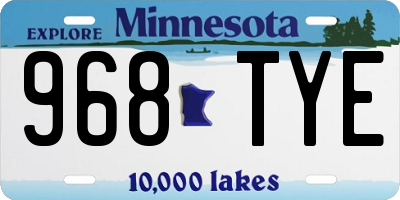 MN license plate 968TYE