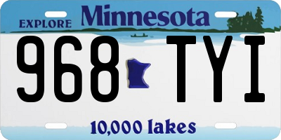 MN license plate 968TYI