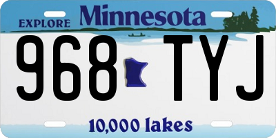 MN license plate 968TYJ