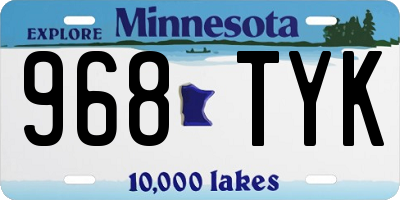 MN license plate 968TYK