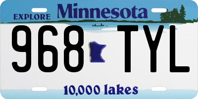 MN license plate 968TYL