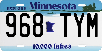 MN license plate 968TYM