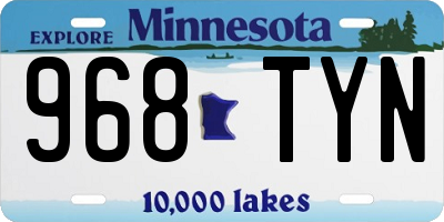 MN license plate 968TYN