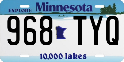 MN license plate 968TYQ