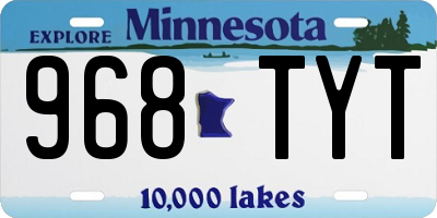 MN license plate 968TYT