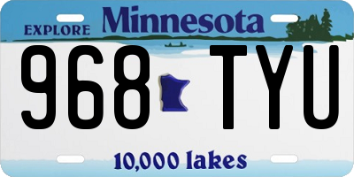 MN license plate 968TYU