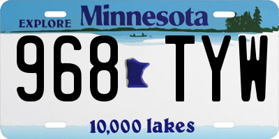 MN license plate 968TYW