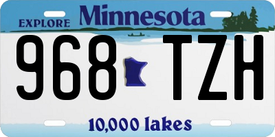 MN license plate 968TZH