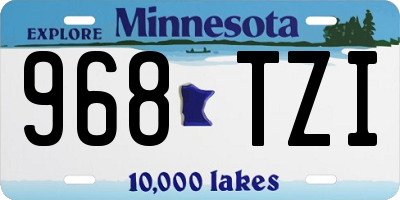 MN license plate 968TZI
