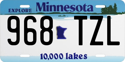 MN license plate 968TZL