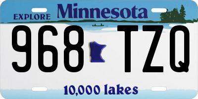 MN license plate 968TZQ