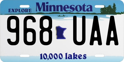 MN license plate 968UAA