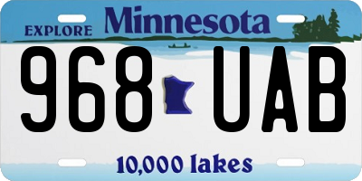 MN license plate 968UAB