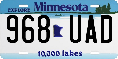 MN license plate 968UAD