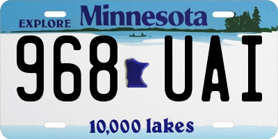 MN license plate 968UAI