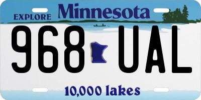 MN license plate 968UAL