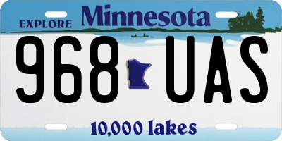MN license plate 968UAS