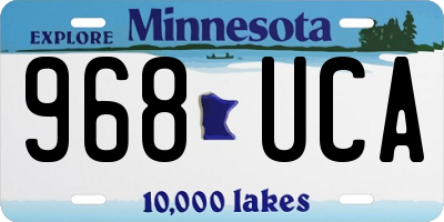 MN license plate 968UCA