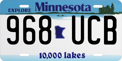 MN license plate 968UCB