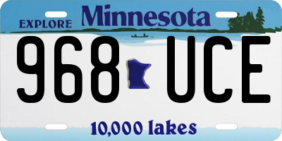 MN license plate 968UCE