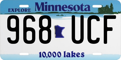 MN license plate 968UCF
