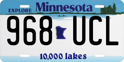 MN license plate 968UCL