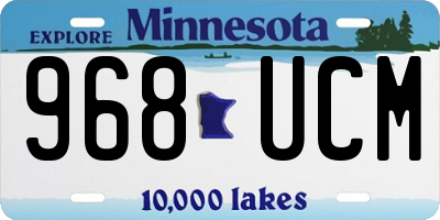 MN license plate 968UCM