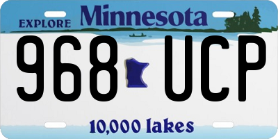 MN license plate 968UCP