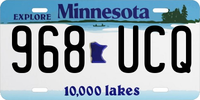 MN license plate 968UCQ