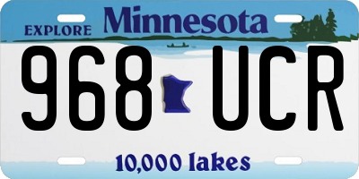 MN license plate 968UCR