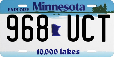 MN license plate 968UCT