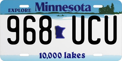 MN license plate 968UCU